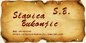 Slavica Bukonjić vizit kartica